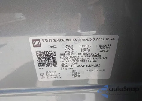 2023 Chevrolet Blazer Fwd Premier from USA, damaged, VIN 3GNKBFRSXPS234182